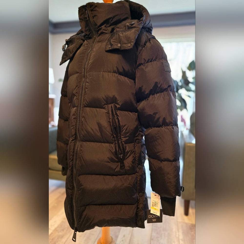 SAM. Addison Detachable hood Down Coat Black Size M - Picture 10 of 16